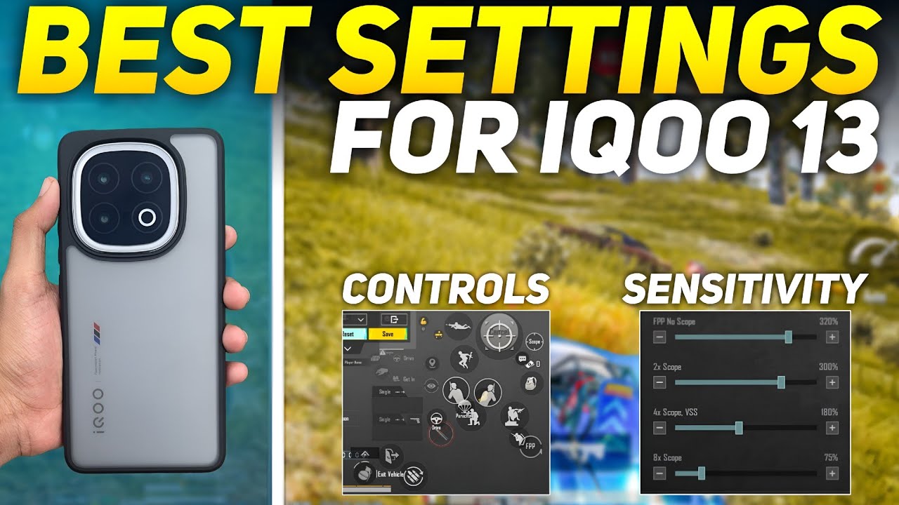 My Best Gyro Sensitivity Settings And 4 Finger Claw Control Code For Bgmi 🔥 iQOO 13