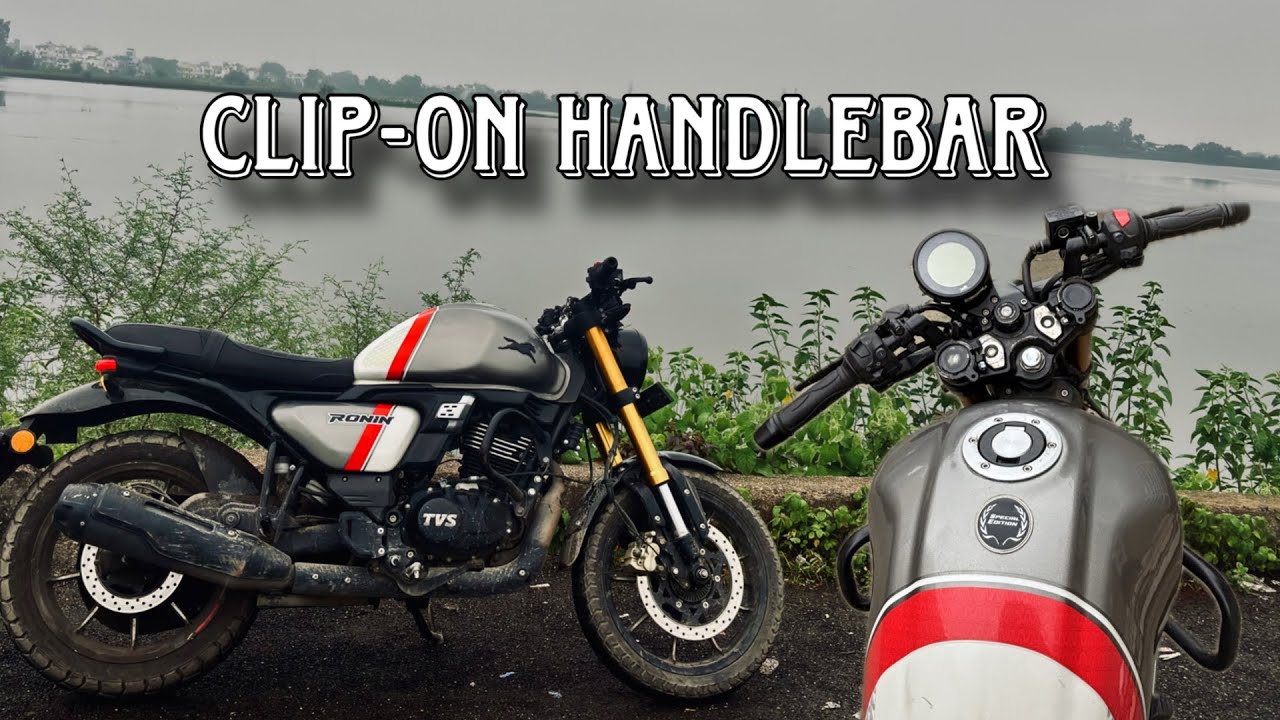 TVS Ronin Clip on handlebars | Ronin Cafe Racer | Ronin Modified | Clip on handlebar detailed video