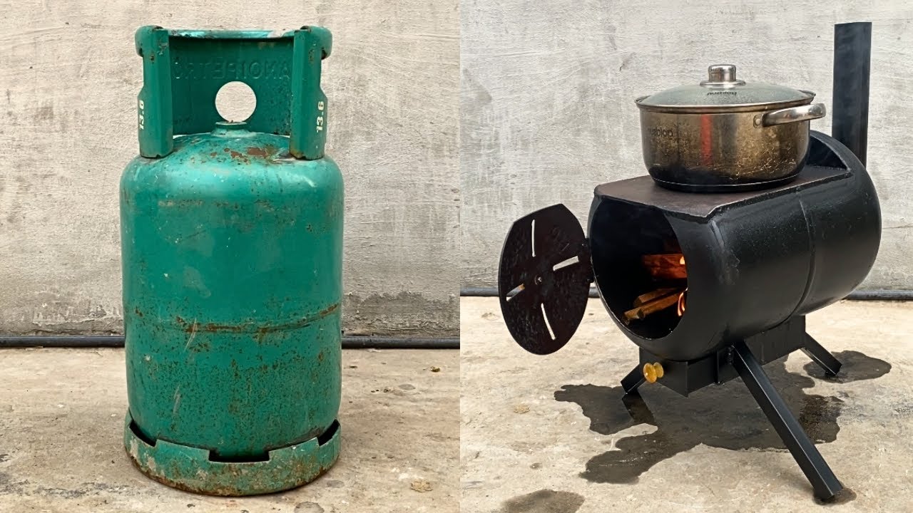 DIY - Craftsman's Ideas / How To Make A Wood Stove With An Old Gas Bottle, Fast And Super Effective!