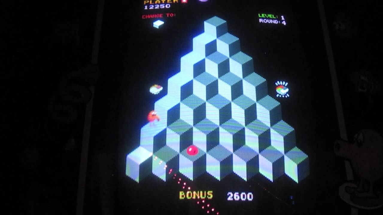 FHMC Q*Bert Review Arcade - Gottieb Mylstar 1983 - Faster Harder More Challenging Qbert