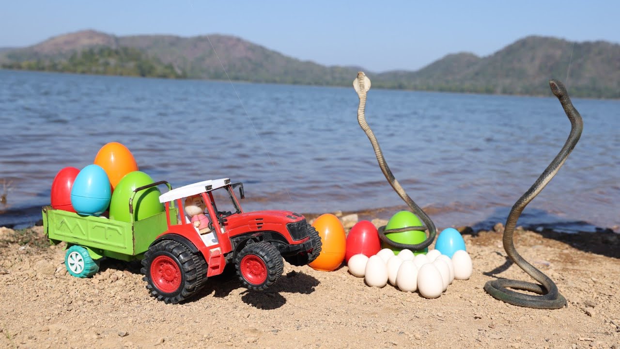 JCB 5CX Fully Loading King Cobra Snake Eggs Bruder Tractor | PoLo Truck | Preet Tractor | CS Toy