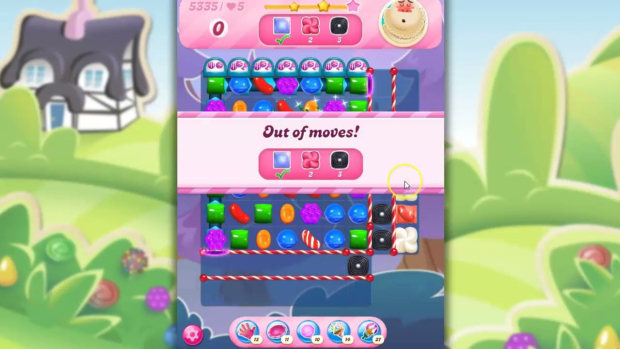 Candy Crush Level 5335 Talkthrough, 33 Moves 0 Boosters