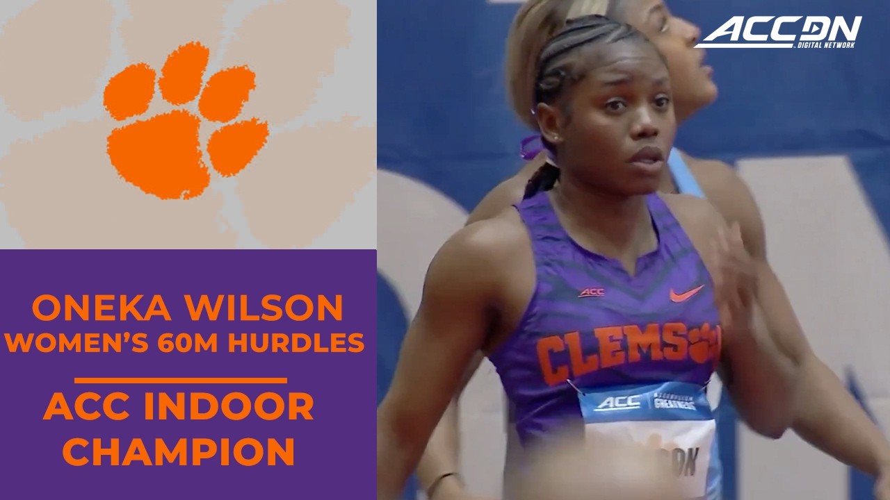 Clemson's Oneka Wilson wins the ACC Women's Indoor 60m Hurdles | 2026 ACC Indoor Championship