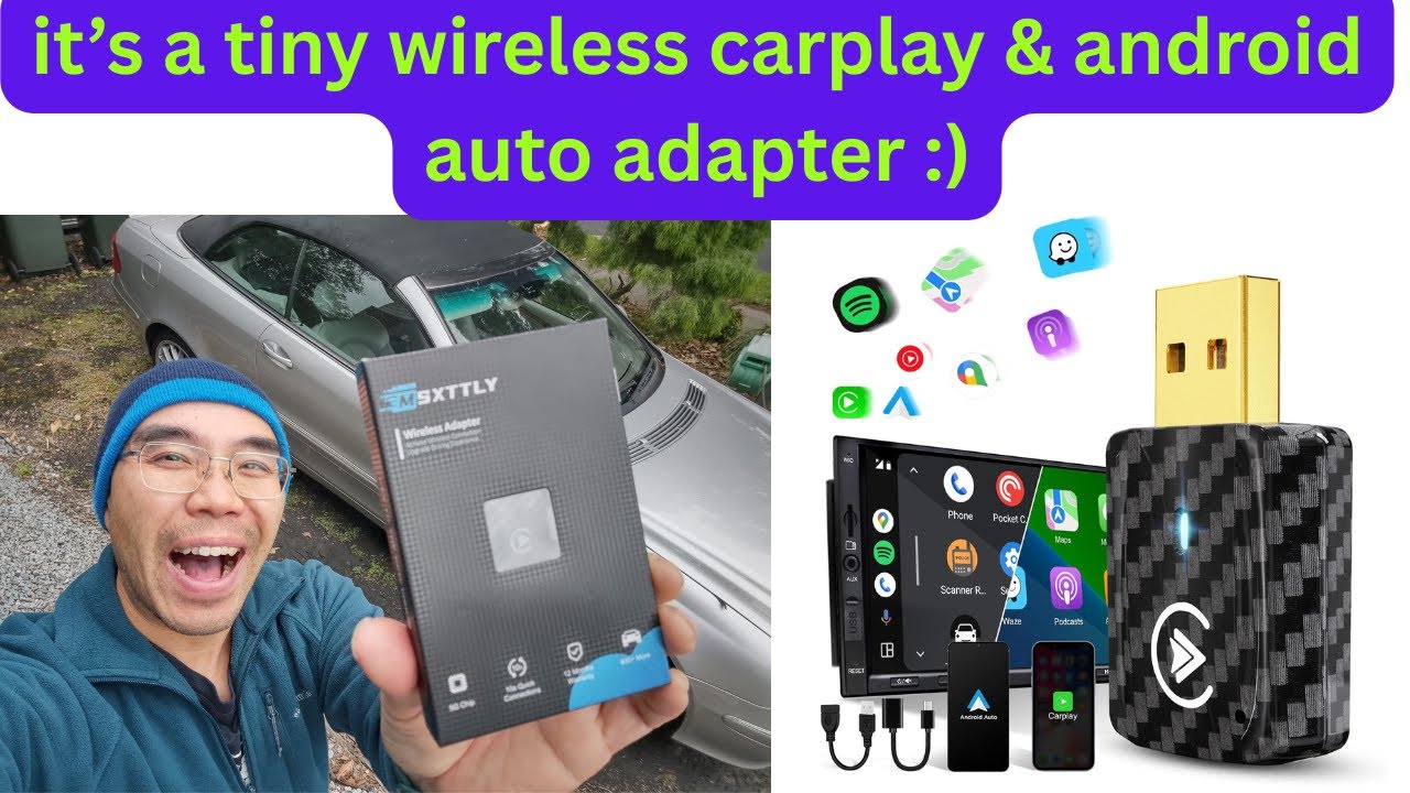 Обзор беспроводного автомобильного адаптера MSXTTLY для Android CarPlay &mdash; он маленький, дешевый и...