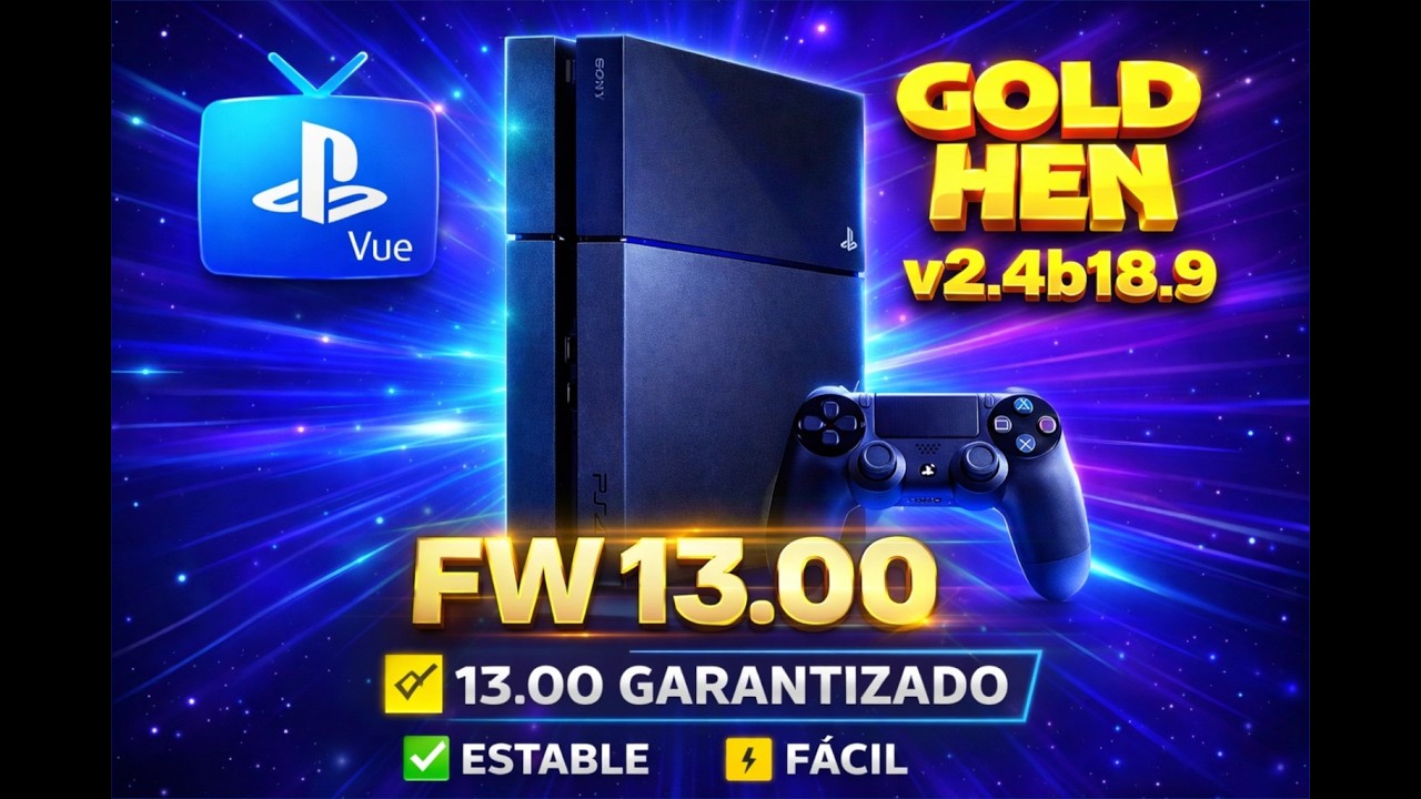 PS4 VUE Exploit FW 13.00 (OJO descripción): ¡GRATIS, FÁCIL y ESTABLE! | Instala GoldHEN sin Blu-ray