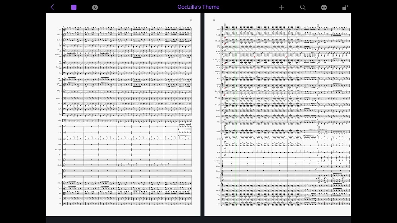 Godzilla’s Theme | For Concert band, Symphonic band, orchestra, and choir sheet music