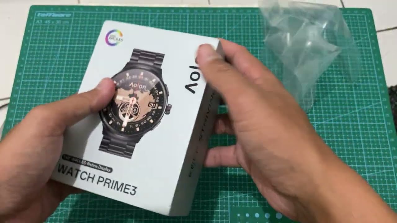 Unboxing Aolon Prime 3 Smartwatch Original Pria Cover Lock Amoled Screen Metal Case AOD Jam Tangan