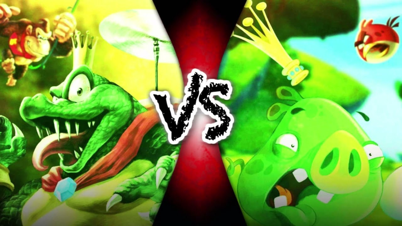 King K. Rool  vs King Pig (Donkey Kong vs Angry Birds) death battle song make bye ai