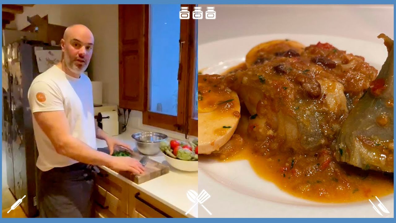 Bacallà amb ous, carxofes i panses amb Oriol Sabé