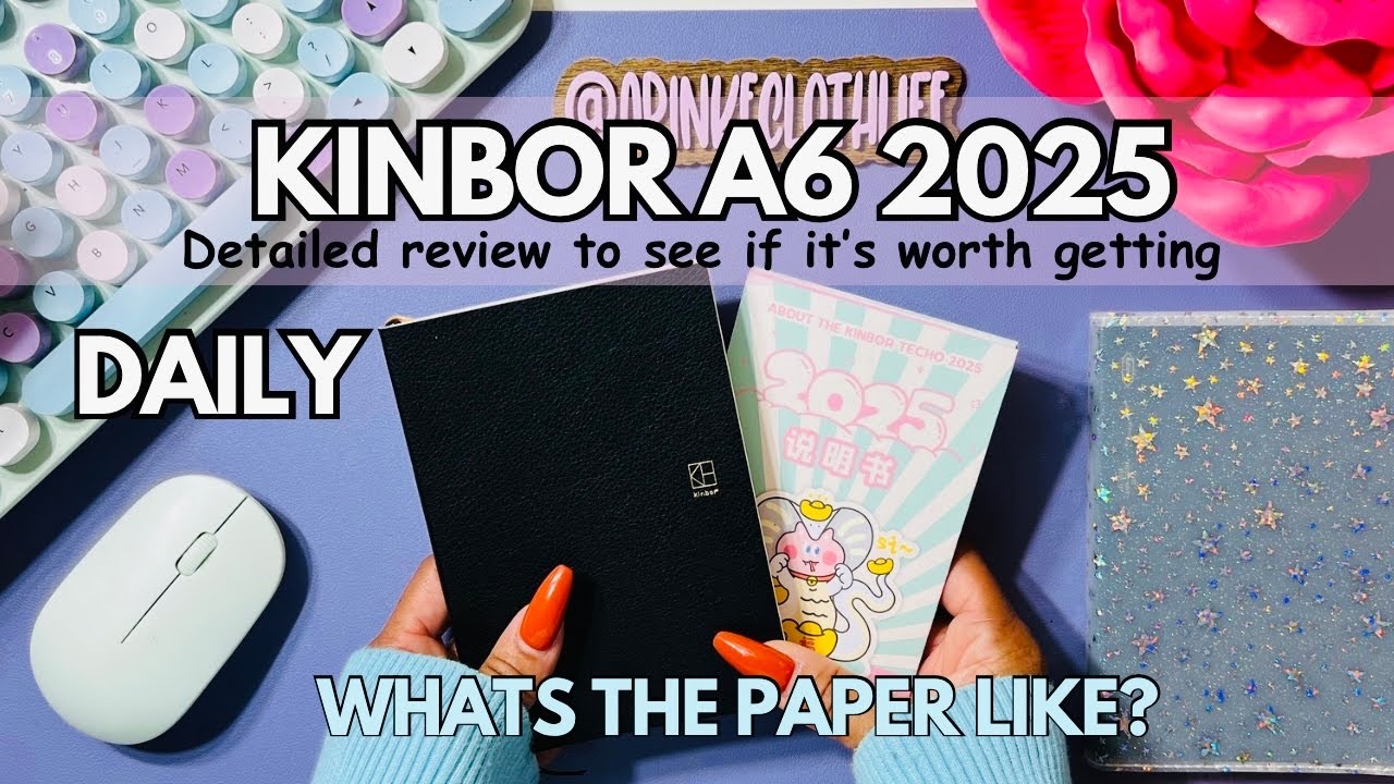 DETAILED KINBOR 2025 A6 Daily LAYOUT flip thru & review | Paper REVIEW
