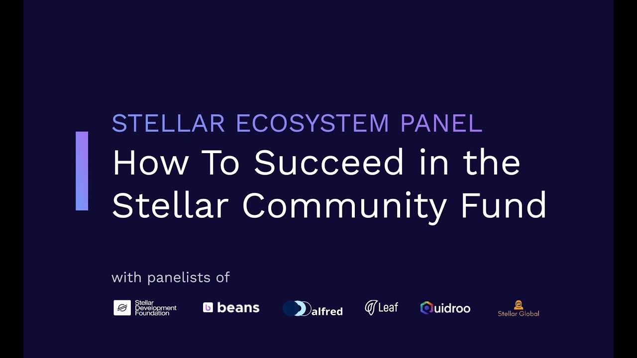 Stellar Ecosystem Panel: How to Succeed in the Stellar Community Fund