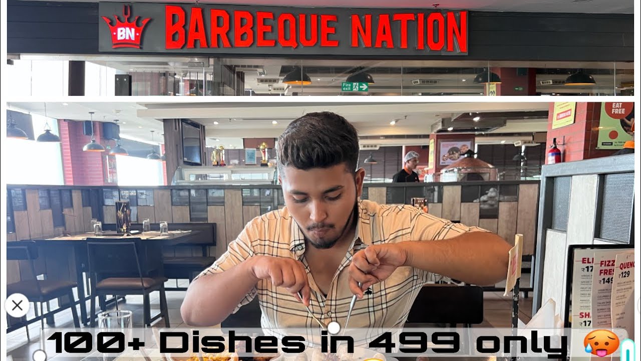 Barbeque nation | unlimited food | best food experience | agra #food #trending #youtube #unlimited