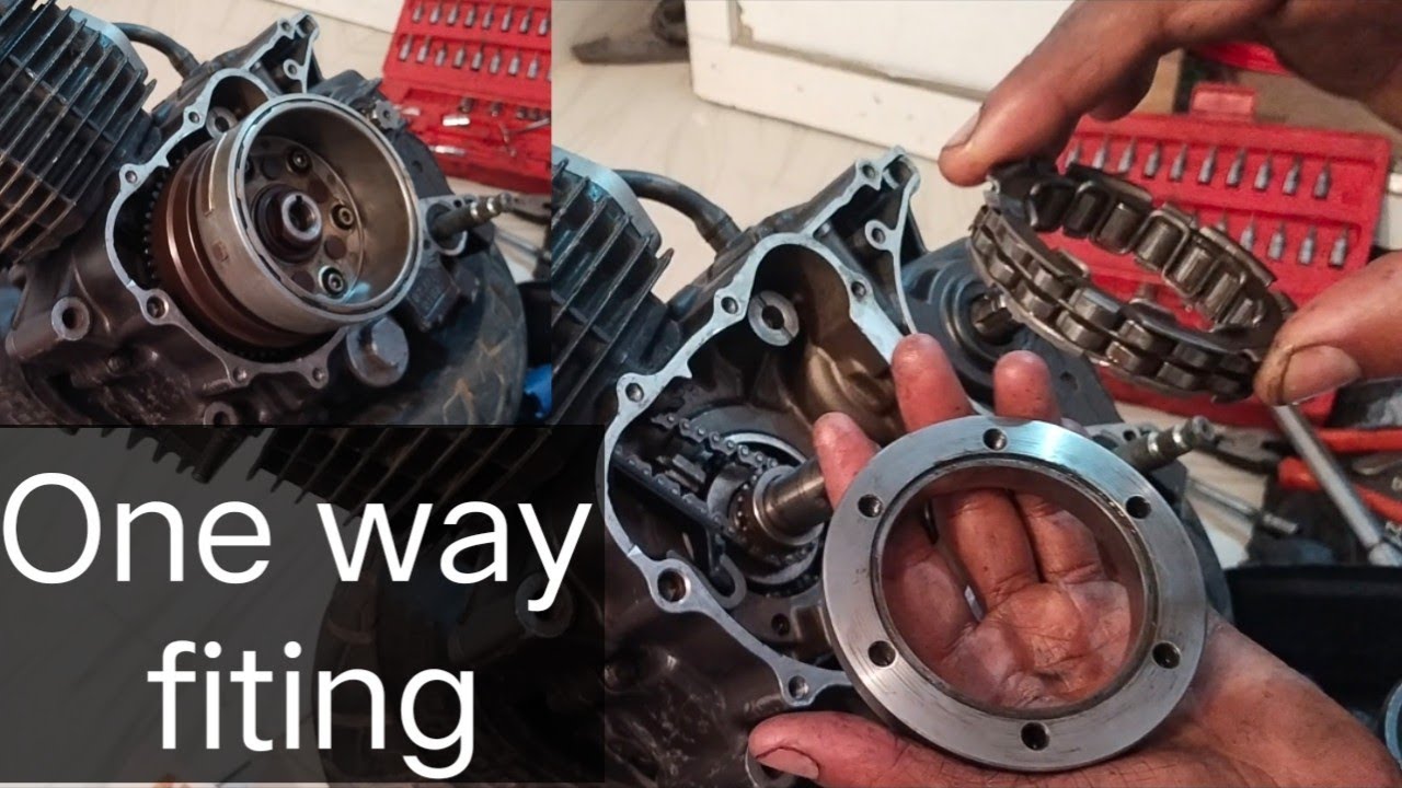 One way fiting. Magnet fiting of Karizma. #oneway #karizma #herohonda #magnet #bike#flywheel.🇮🇳