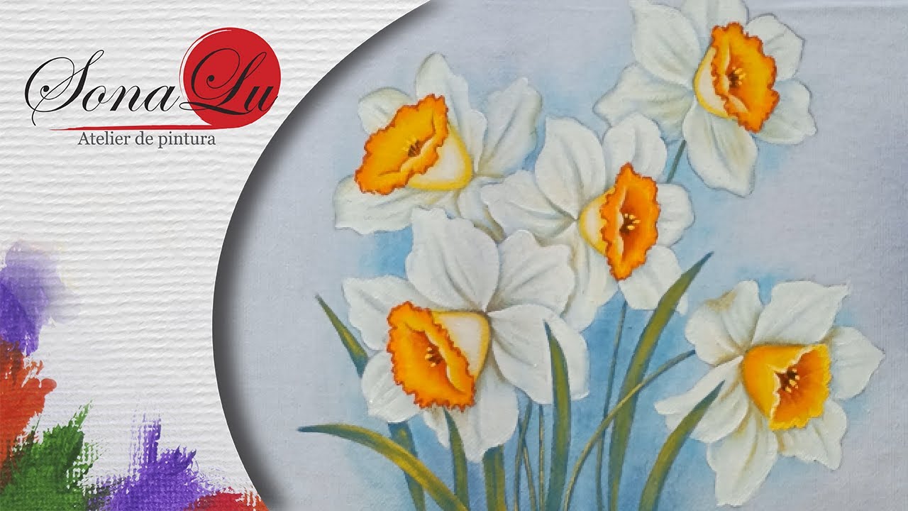 Aula 914 - Narcisos em Pano de Prato