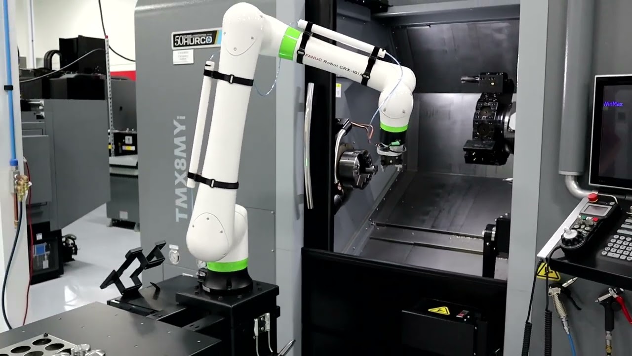 Fanuc CRX Collaborative Robot Machine Tending Demo