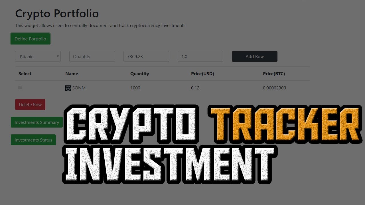 Crypto Portfolio Tracker