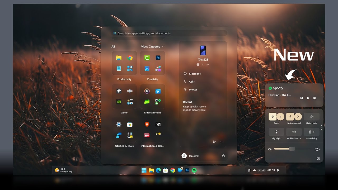 Как я переработал меню &laquo;Пуск&raquo;, Центр уведомлений и многое другое в Windows 11 25H2