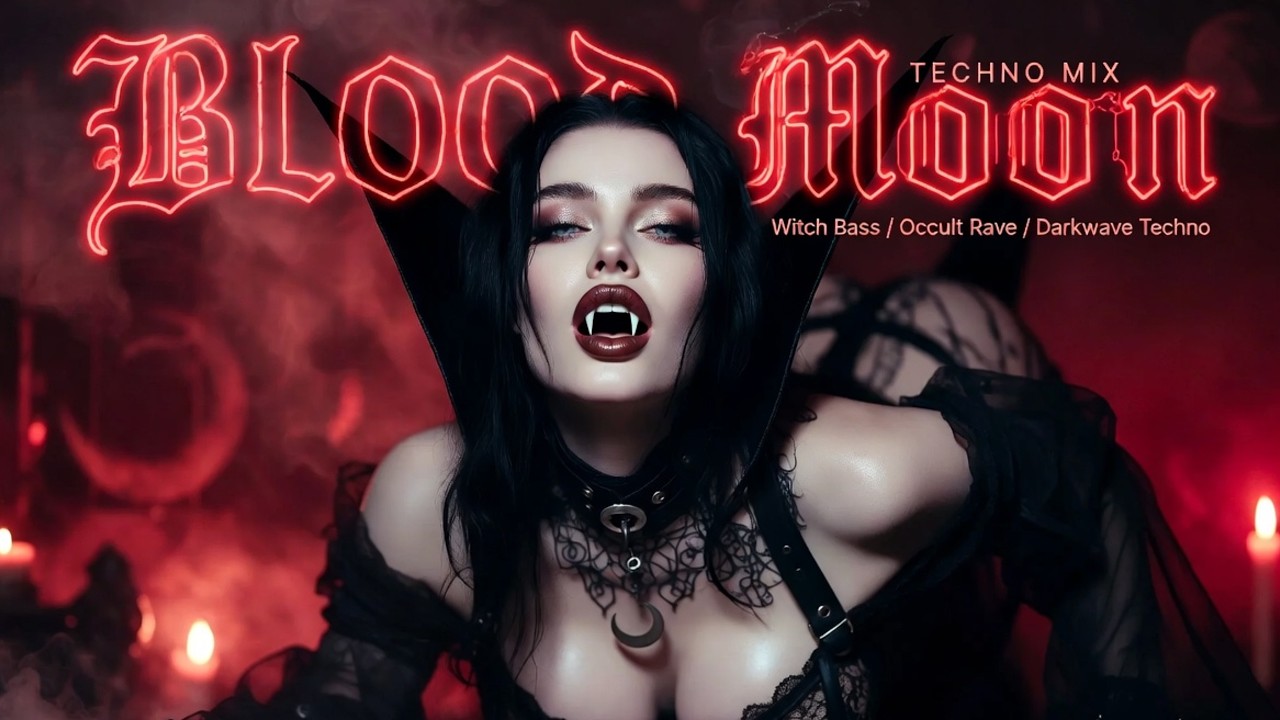 DARK TECHNO MIX 💀 — Witch Bass, Occult Rave, Darkwave Techno (2 HR) | BLOODMOON [Abruzzi's House]