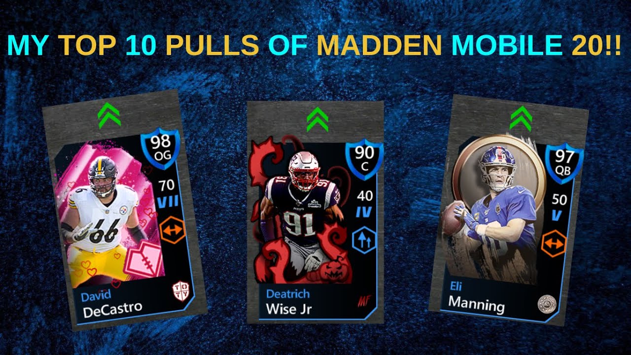 MY BEST PULLS OF MADDEN MOBILE 20!!