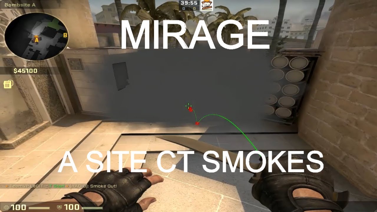 4 Ways to Smoke Mirage A Site CT Spawn