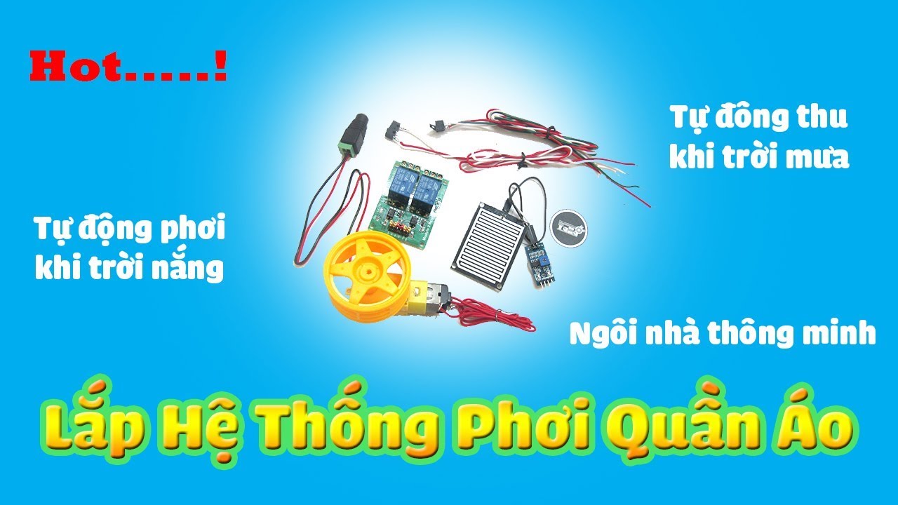 Hướng dẫn lắp giàn phơi quần áo tự động
