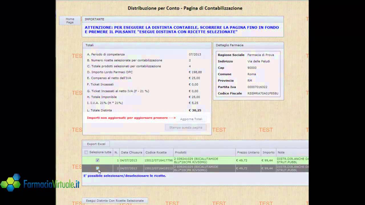WebDPC, stampare la distinta contabile dei farmaci erogati in DPC