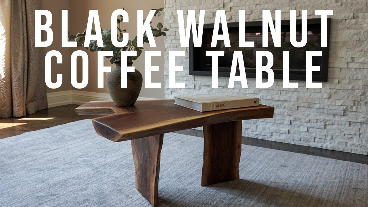 BLACK WALNUT Live-Edge Coffee Table Build ASMR #woodworking #asmr #diy