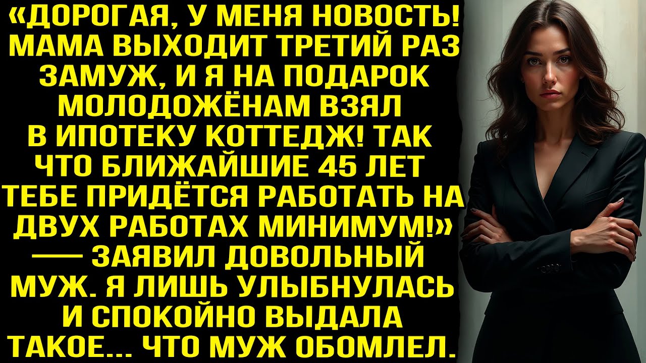 «Мама выходит замуж, я взял молодым в ипотеку коттедж! Теперь 45 лет будешь пахать на двух работах!»