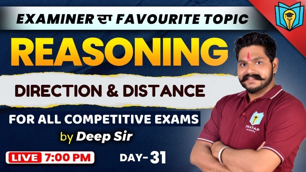 Direction  & Distance For Psssb | Direction & Distance For All State Exams| Reasoning By Deep Sir