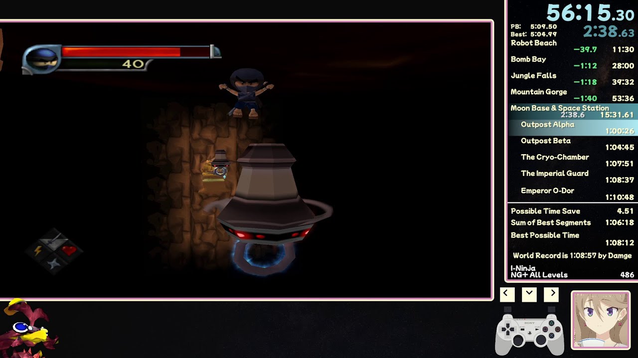 I-Ninja Speedrun (NG+ All Levels) &bull; 1:08:33 (Former World Record)