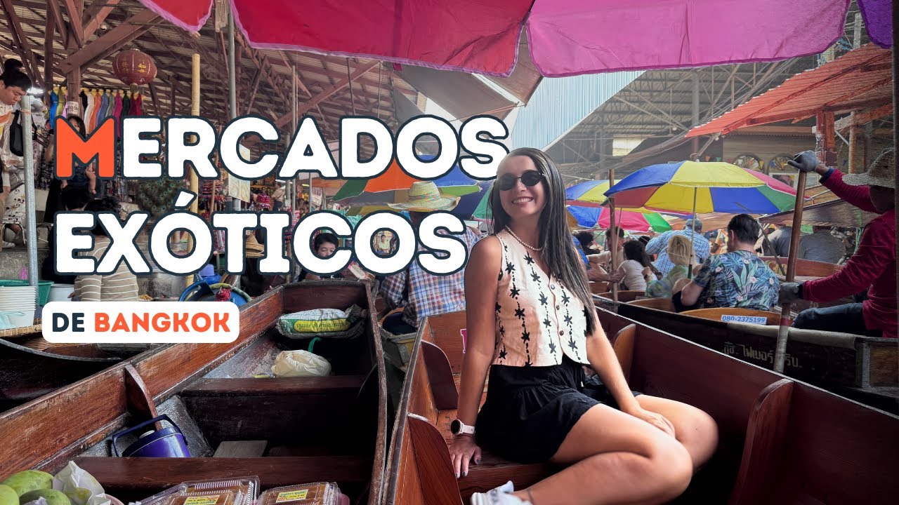 Conocí el MERCADO FLOTANTE más grande el mundo! 😱 [Mercado del tren, Chatuchak Market y más]
