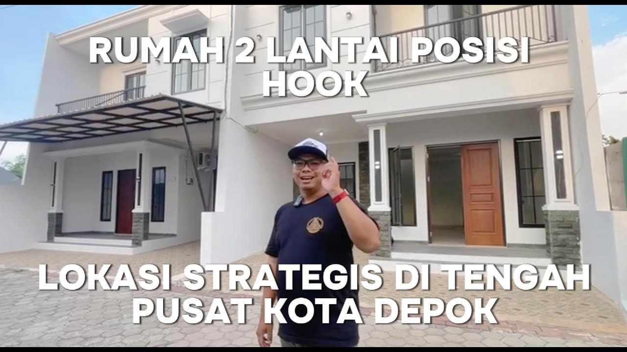 RUMAH 2 LANTAI POSISI HOOK TANAHNYA LUAS BANGET! 10 MENIT KE STASIUN DEPOK LAMA