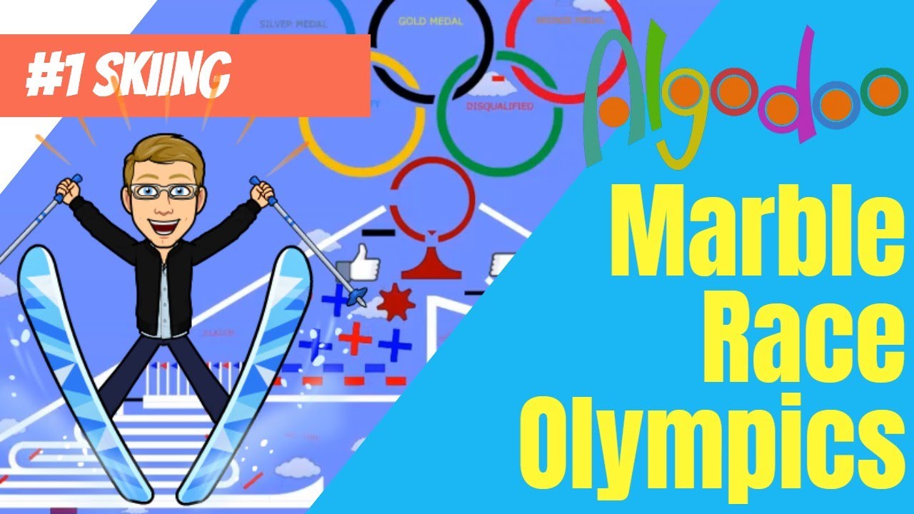 Algodoo Marble Race Olympics - Skiing