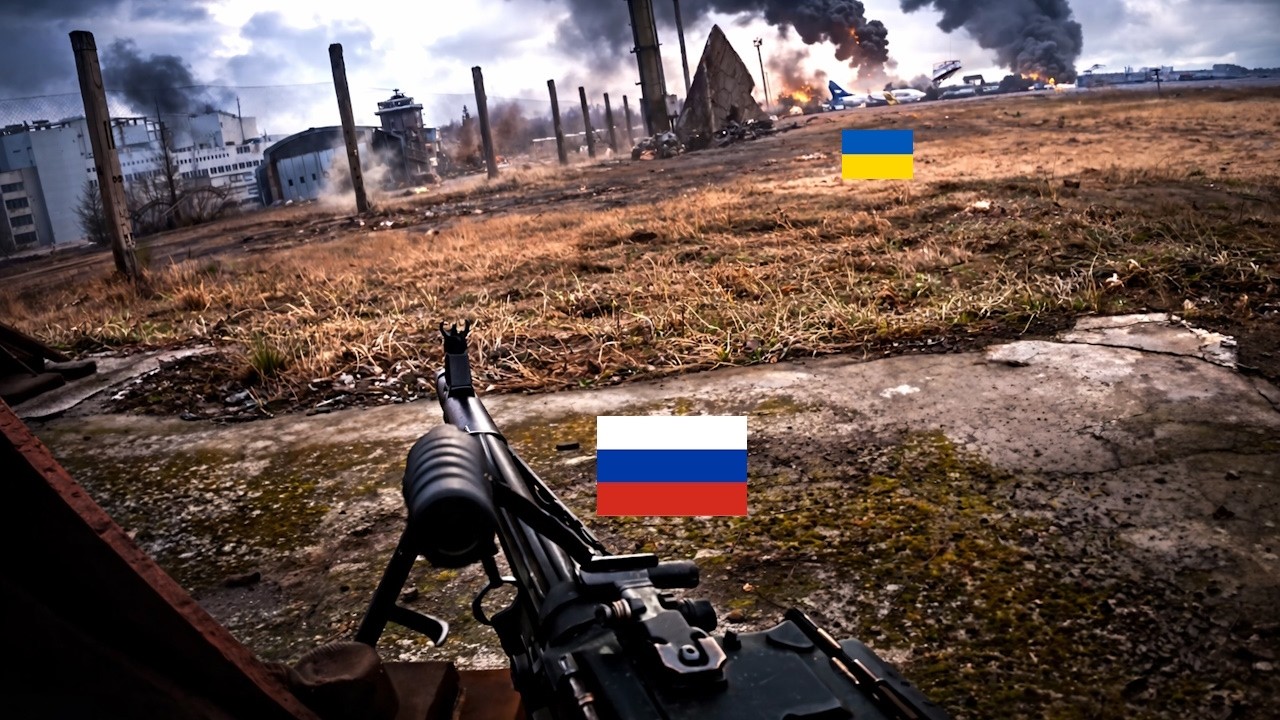 [DAY 1] Gostomel Airport Battle: Rare POV Footage of Russian Airborne Landing