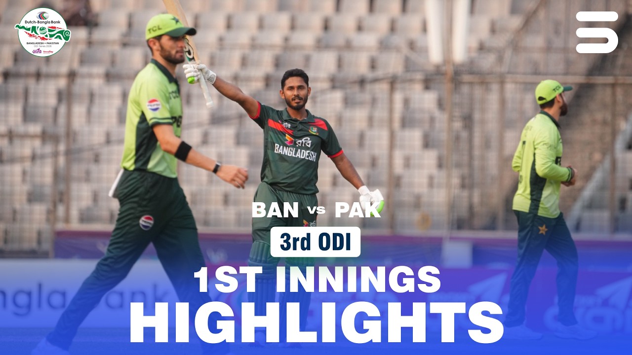 1st Innings Highlights | Bangladesh vs Pakistan | Match 03 | ODI Series 2026 | M9F1K