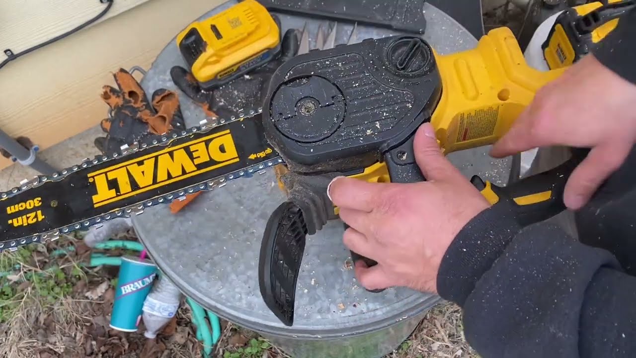 How to replace a Dewalt 12in chainsaw chain