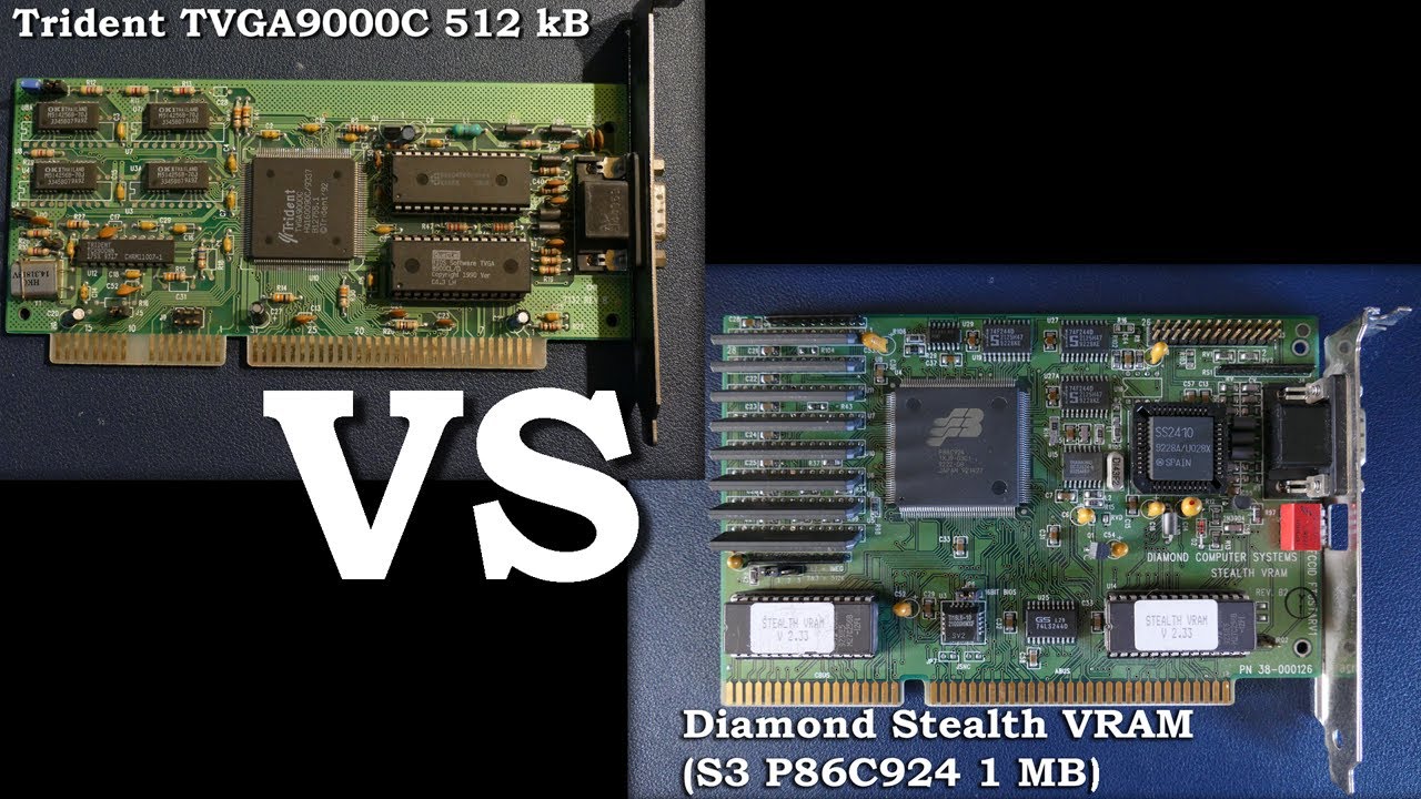 Let's upgrade graphics in a 386! Trident TVGA 9000C vs S3 P86C924