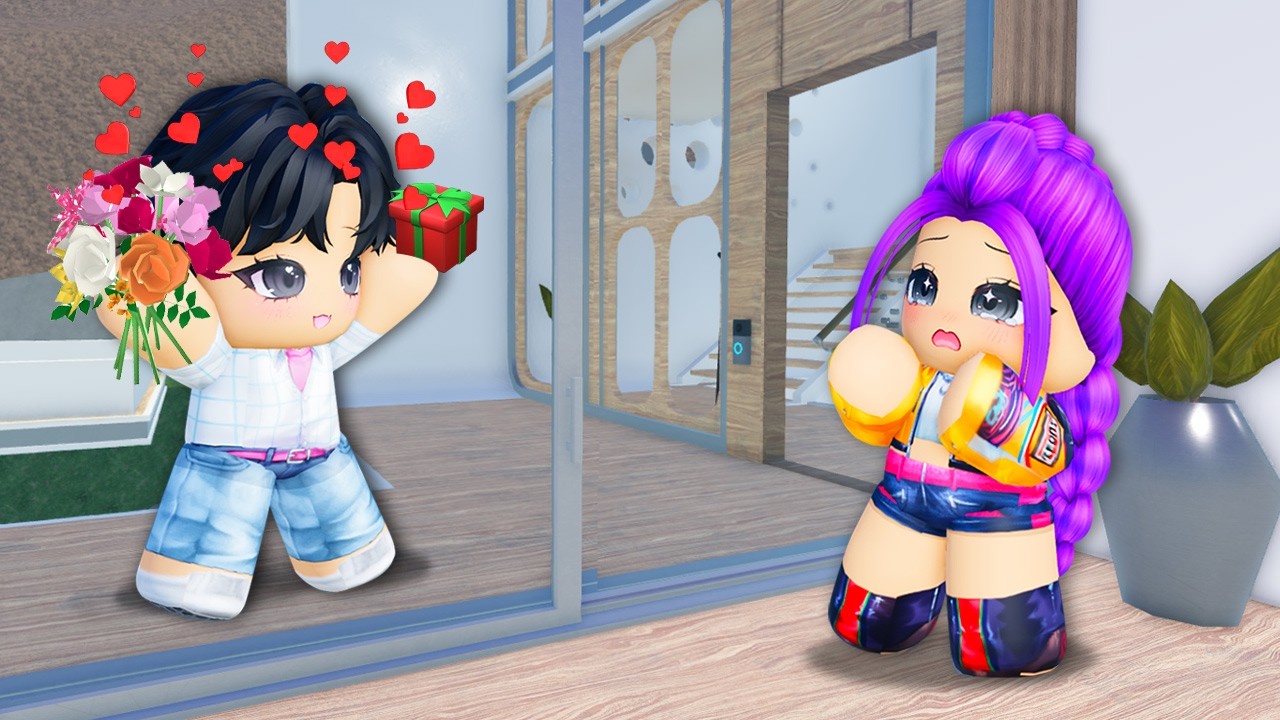 OUR BABY HAS A CRAZY FANBOY NEXT DOOR IN ROBLOX! (Kpop Demon Hunters)