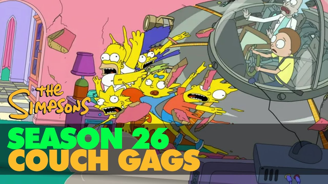 The SIMPSONS 4K - Season 26 - BEST COUCH GAG COMPILATION