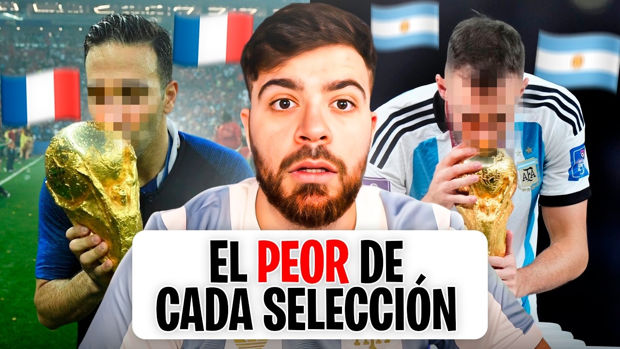 LA COBRA REACCIONA AL PEOR JUGADOR DE CADA SELECCIÓN CAMPEONA DEL MUNDO