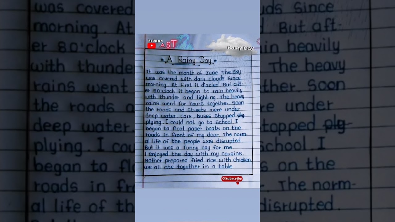 ||Essay on A Rainy Day🌧️||#rain#short#viral#essay#like#coment #share#save#ytshorts