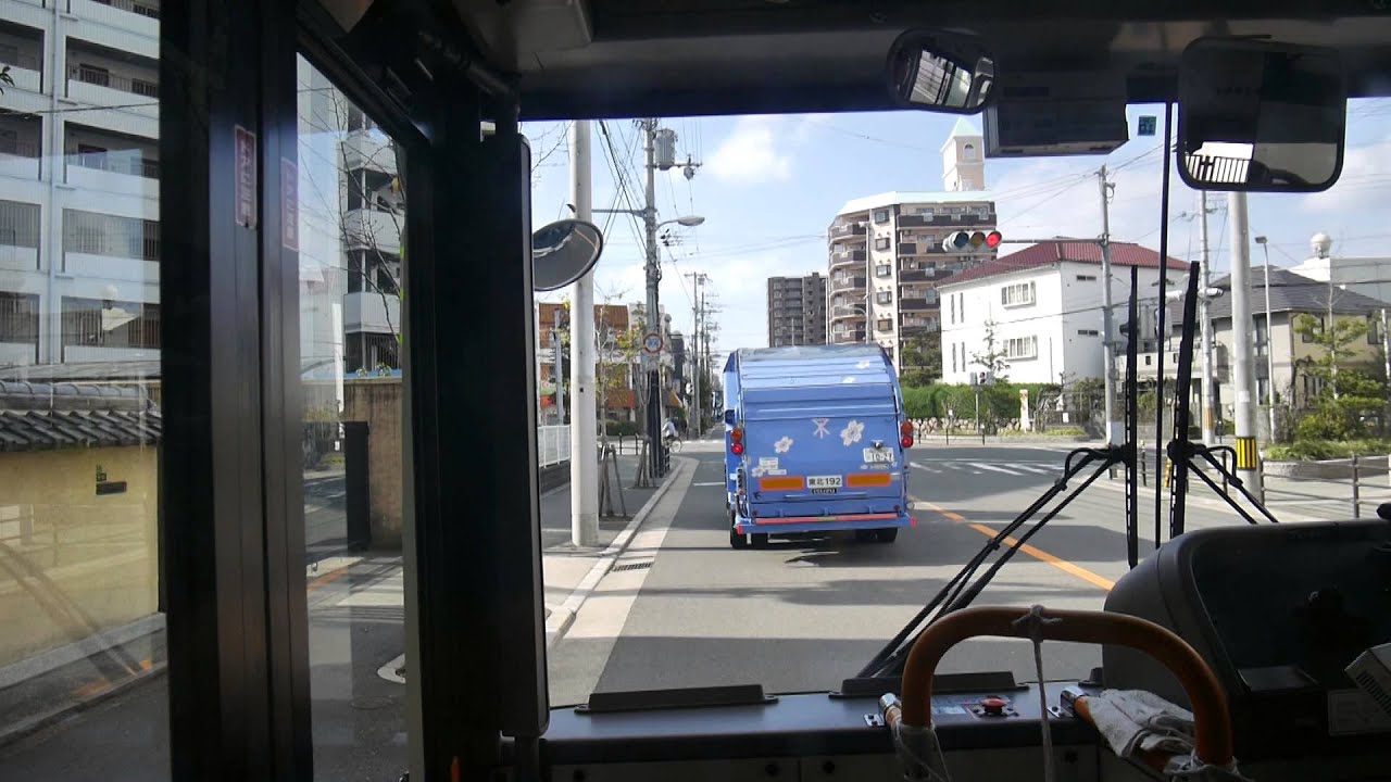 【前面展望】井高野車庫～十三～大阪駅前【大阪市交通局バス・93系統】