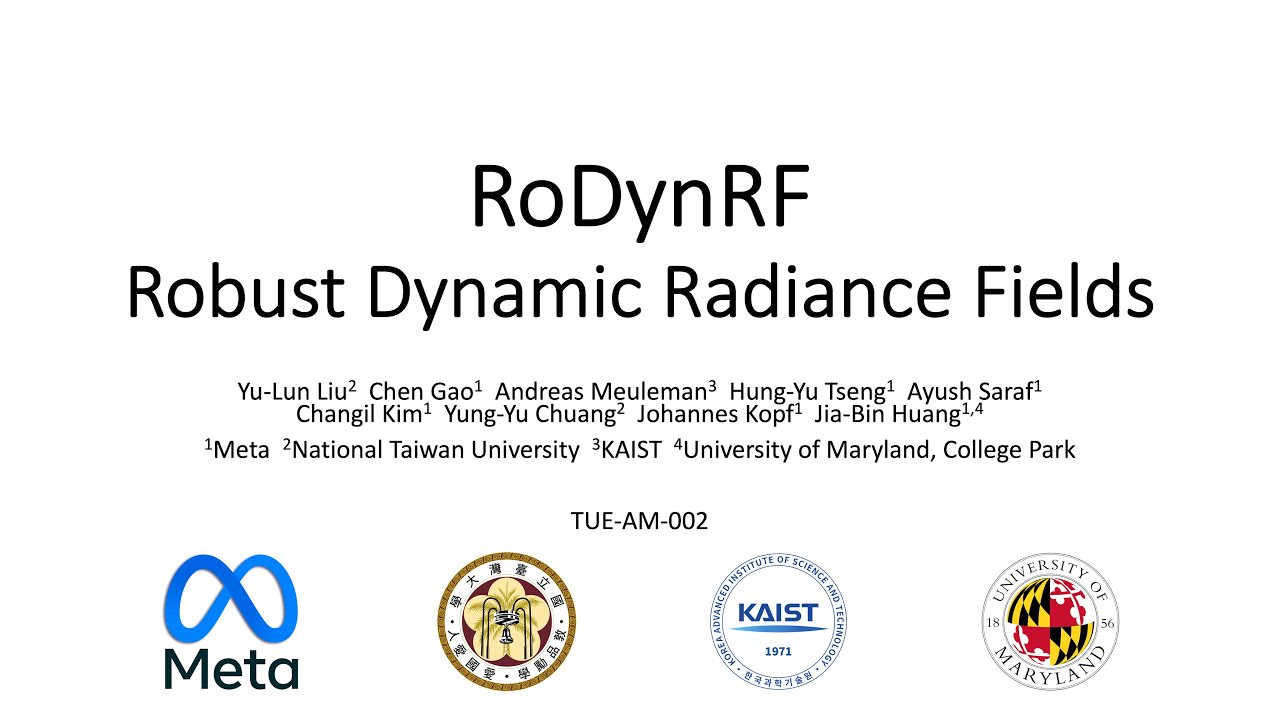 RoDynRF: Robust Dynamic Radiance Fields (CVPR 2023)