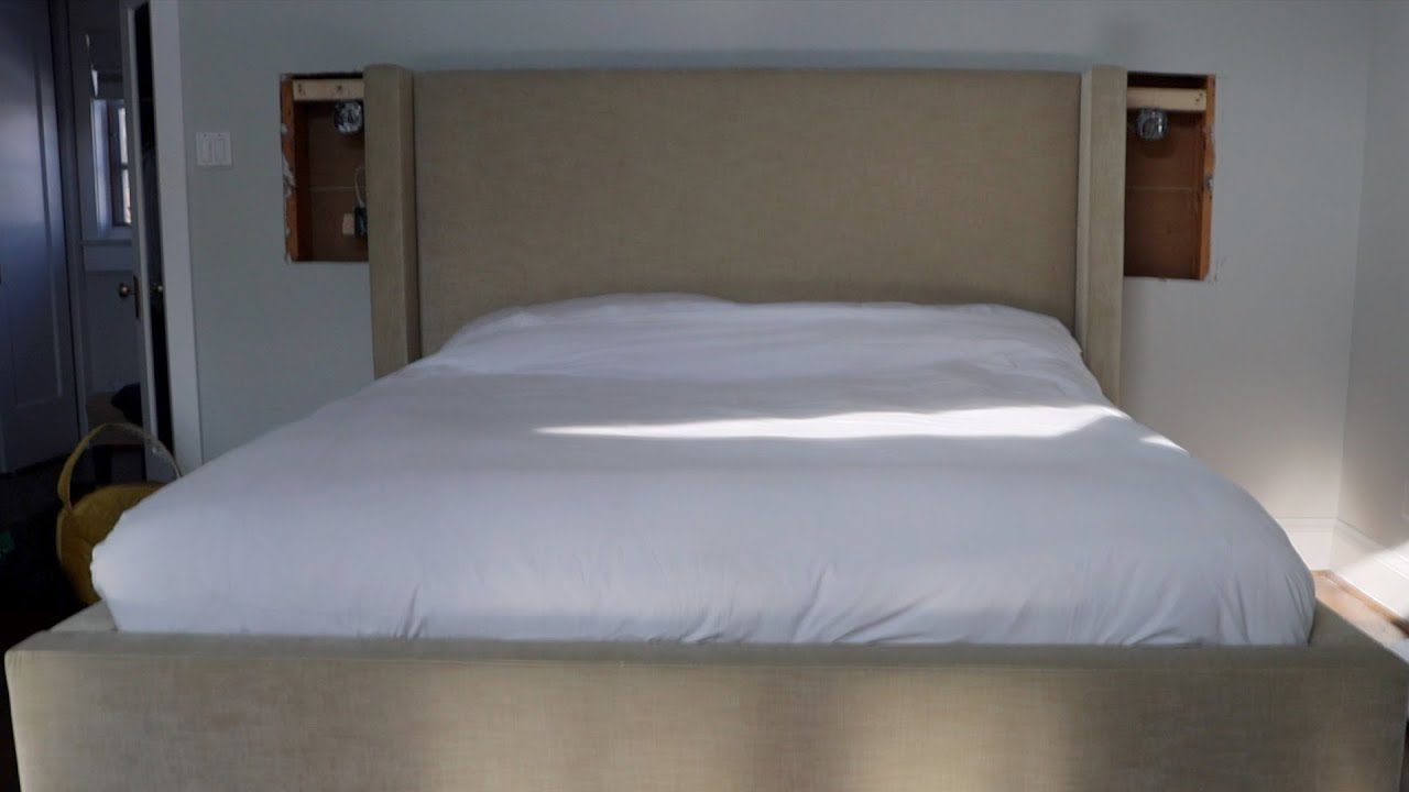 HOW TO UPHOLSTER AND INSTALL A WING HEADBOARD  BED FRAME- ALO UPHOLSTERY