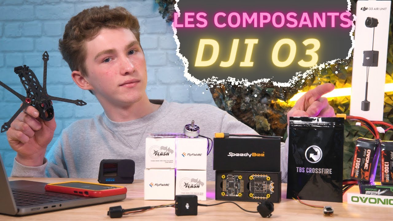 Voici les composants pour mon nouveau drone FPV
