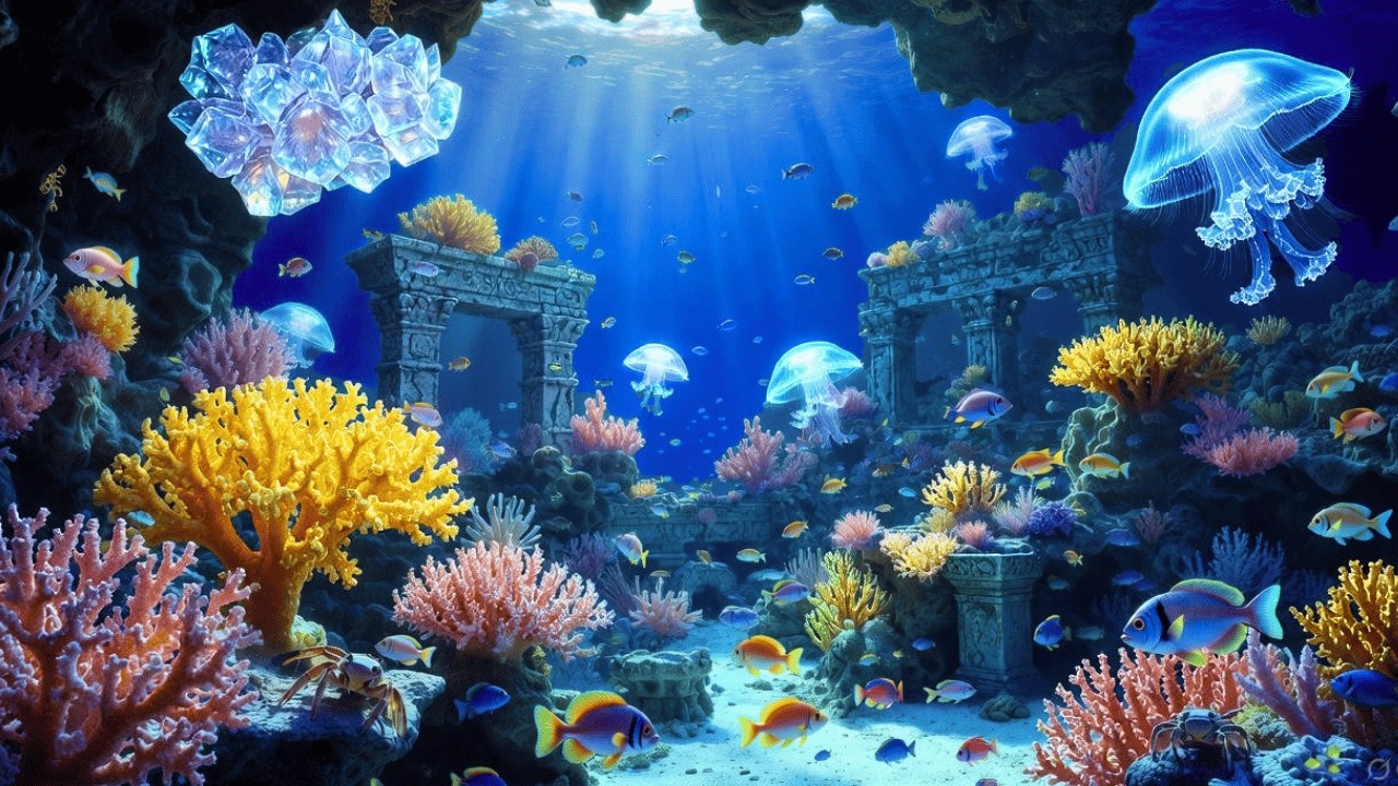Underwater Crystal Caves 🌊✨ A Hidden Fantasy World Beneath the Sea