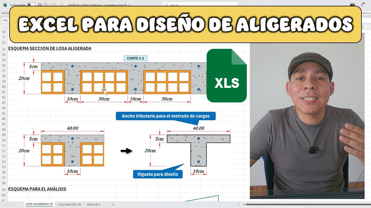 DISEÑO DE LOSA ALIGERADA EN UNA DIRECCIÓN +EXCEL