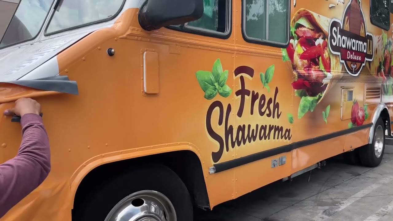Vinyl Wrapping the Food Truck
