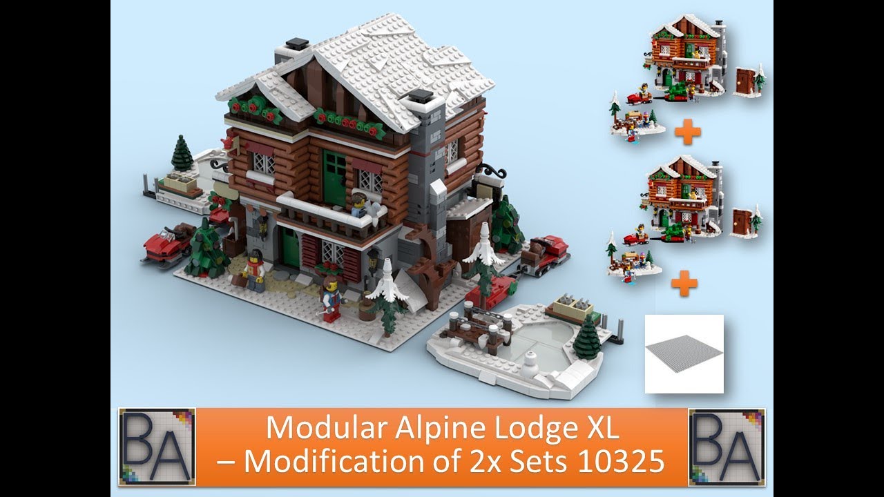 LEGO MOC - Modular Alpine Lodge XL - Modification of 2x Sets 10325