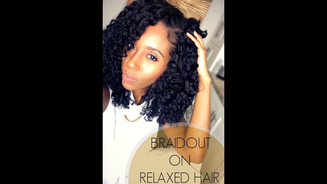 Perfect Braidout on Relaxed Hair